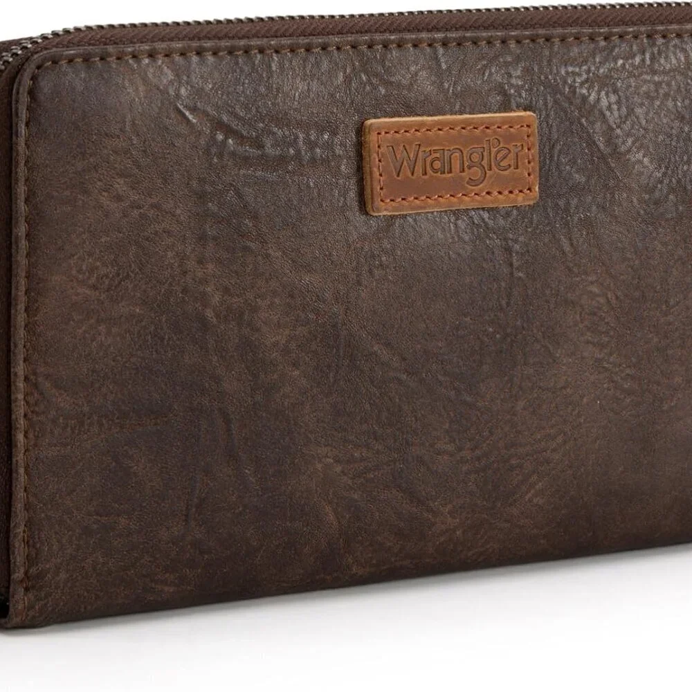 Women's Faux Leather Wallet Wristlet Purse Large Capacity Credit Card Holder
